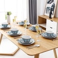 thumbnail image 3 of , Series Audrie, Porcelain Dinnerware Set for 6, 18 PCS Ceramic Dinner Sets with Patterned Floral, including Dinner Plates, Dessert Plates, Cereal Bowls, Boho Dinnerware, 3 of 3