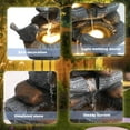 thumbnail image 7 of Grepatio Outdoor 5-Tiers Cascading Rock Water Fountain, Waterfall Fountain with 4 LED Lights, Outdoor Fountains and Waterfalls for Garden or Patio, Yard, and Deck Decor with Natural Stone Look, 7 of 7