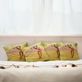 thumbnail image 7 of Ambesonne African Throw Pillow Cover 4 Pack, Girl in the Woodland Trees, 18", Multicolor, 7 of 7