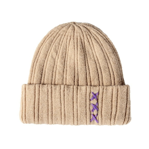 Yanyanz Caps, Woolen Thicken Unisex Knitted Hat Winter Casual Fashion Outdoor Warm Hat Baseball Caps, Baseball Caps Beige One Size