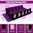 thumbnail image 6 of TERRALYX Trading Card Storage Box with Commander Display , 5-Row Deck Case with Removable Lid; 3900+ Card Deck Box for MTG TCG Sports Card, 5 Toploaders, 5 Stoppers, 24 Dividers,1 Dice Tray (Purple), 6 of 7