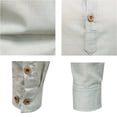thumbnail image 4 of Camisas Casuales Sólidas Para Hombres Cuello De Pie Manga Larga Slim Fit Camisa De Lino Talla Grande M-5XLpangjing, 4 of 4