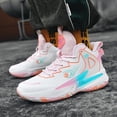 thumbnail image 5 of Novetra Men's Basketball Shoes Comfortable Fashion Athletic Sneakers Breathable Non Slip Lace up Shoe Running - PINK4_7, 5 of 6