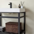 thumbnail image 5 of Ablitas 35.8 in. Rectangular White Composite Granite Stone Console Bathroom Sink, 5 of 6