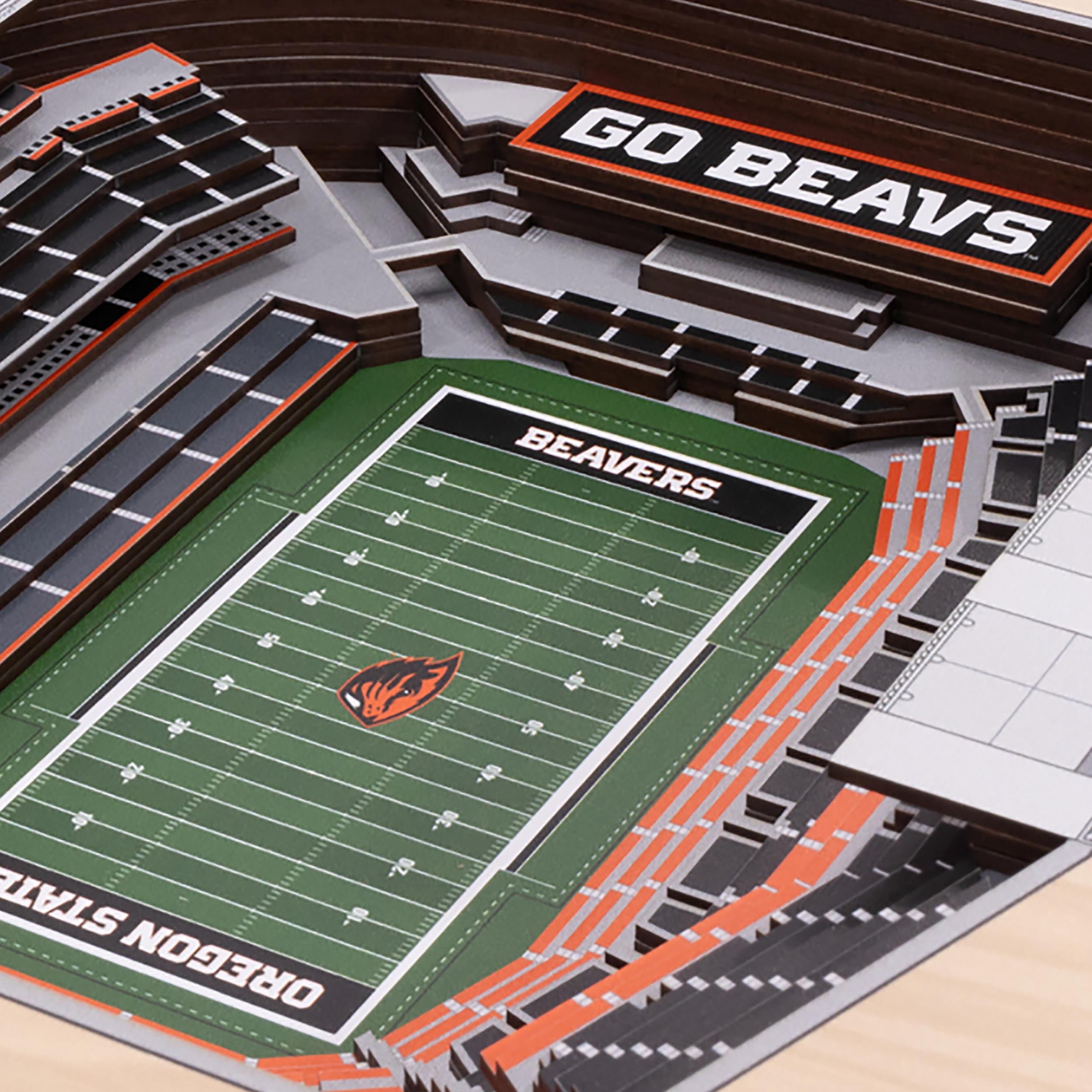 YouTheFan NCAA Oregon State Beavers FB 25-Layer Stadiumview Wall Art