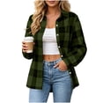 thumbnail image 3 of Wiyuqeen Long Sleeve Gingham Shirt for Women Casual Collared Buffalo Plaid Button Down Shirts Lightweight Fall Cardigan S-XXL, 3 of 9