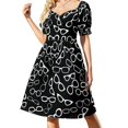 thumbnail image 1 of Robe Sans Manches Blanche avec Motif de Lunettes de Forme Variée pour Femmes, 1 of 5