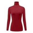 thumbnail image 6 of Long Sleeve Shirts for Women Fall Winter Basic Undershirt Turtleneck Slim Fit Plain Blouse Tunic Tops, 6 of 6