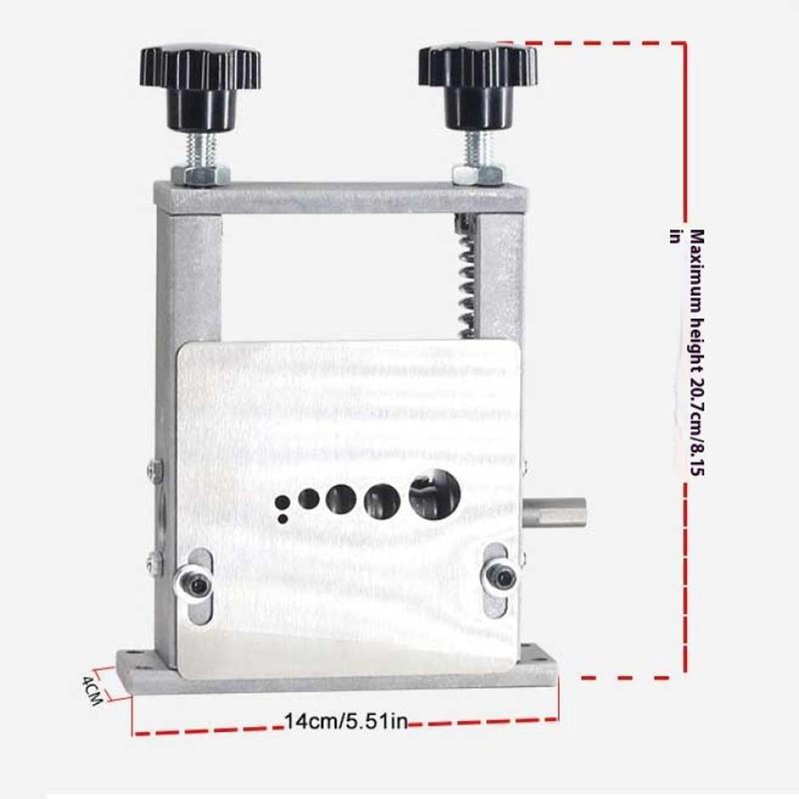 JISADER Wire Stripping Machine,Portable Drill Powered or Hand Crank,Sturdy,with 6 Channels Wire Stripper Machine Cable Stripping Tool