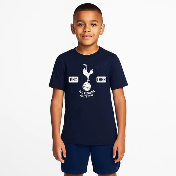 Icon Sports Officially Licensed Tottenham Hotspurs FC Youth Boys Cotton Soccer T-Shirt, Small - TOT164CT-N2-YS