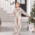 thumbnail image 6 of Soft Big Kids Onesie Pajamas Cozy Loose-Fit Jumpsuits for kids with Pockets for Christmas Lounge & Play Elegant Red Snowflakes Pattern, 6 of 8