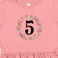 thumbnail image 4 of Inktastic 5th Birthday Flowered Wreath 5 Year Old Girl Girls Toddler Dress, 4 of 5