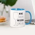thumbnail image 3 of CafePress - Wine Goes In Wisdom Comes Out - 11 oz Ceramic Mug - Novelty Coffee Tea Cup, 3 of 4