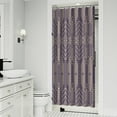 thumbnail image 2 of Ethnic Artistic Bohemian Shower Curtain 36x72 Inches Quick-Dry Polyester Curtain with Plastic Hooks Rustic Vintage Style, 2 of 5