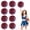Blue + Red, variant on Cheerleading Poms 8 Pack, Handheld Cheerleading Pompoms for Basketball Football Volleyball, Cheer Spirit Supplies, Metallic Streamers for Dance and Games