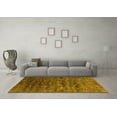 thumbnail image 3 of Ahgly Company Machine Washable Indoor Round Oriental Yellow Industrial Area Rugs, 8' Round, 3 of 4