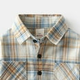 thumbnail image 5 of Kids' Boys Girls Plaid Shirt 2-10Y - Casual Long Sleeve Button Down Shirt with Dual Pockets, Fall Winter Layering Shirt, 5 of 6