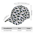 thumbnail image 5 of Kdxio Unisex Graduation Hats Pattern Baseball Cap Unisex Washed Classic Adjustable Hat, 5 of 5