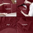 thumbnail image 4 of King Bed Sheet Set Piece Bedding Soft Brushed Microfiber Fabric Shrinkage & Fade Easy Care (), 4 of 7