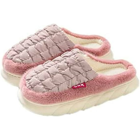 

CoCopeaunt Women Men Trendy Down Soft House Shoes Warm Fluffy Fur Lining Slippers Winter Indoor Outdoor