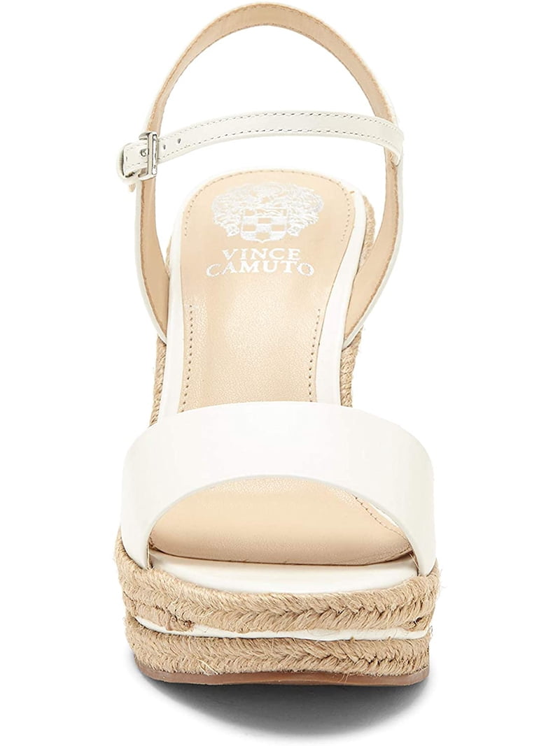 Vince Camuto Womens Marybell Leather Ankle Strap Wedge Sandals