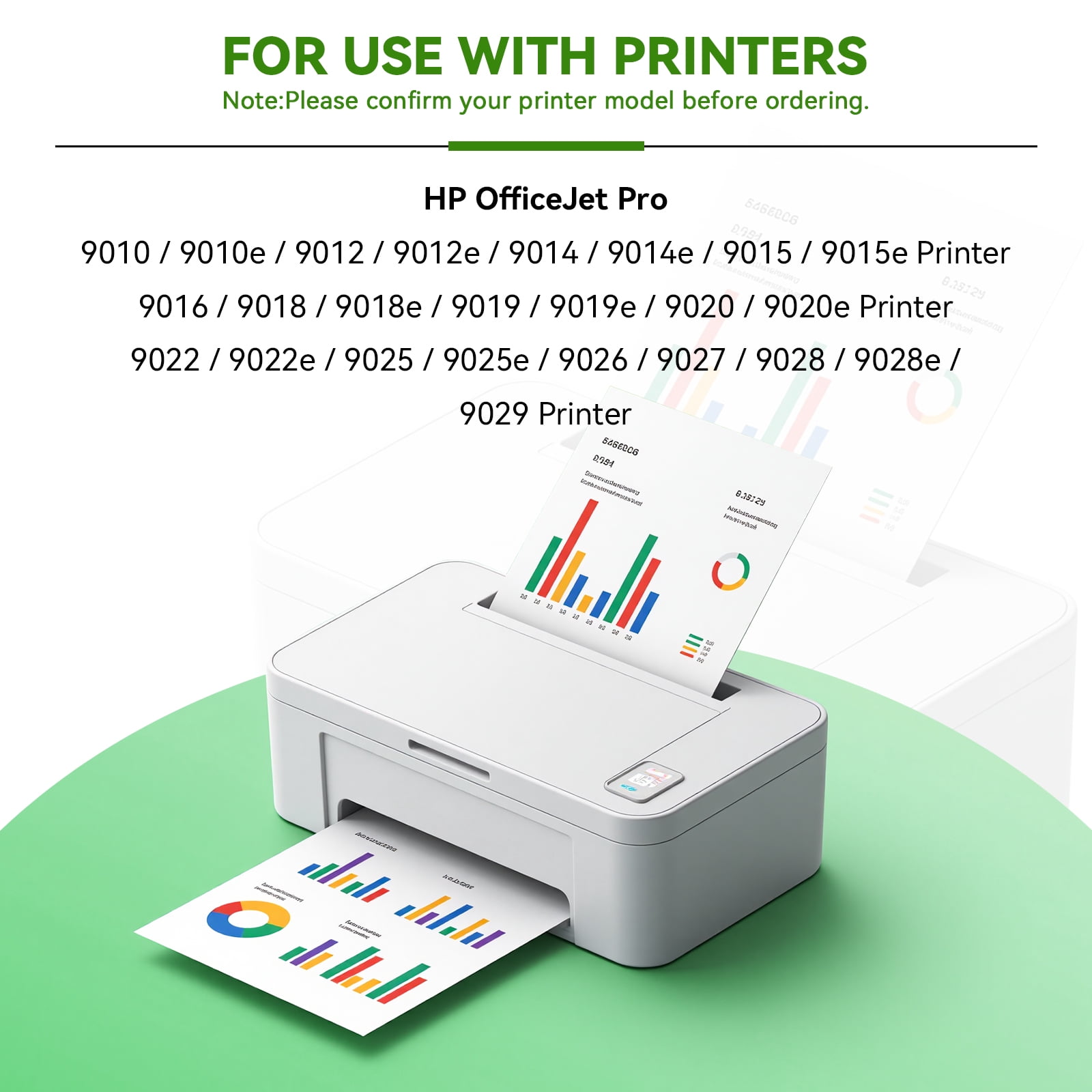 962 Ink Cartridges Compatible for HP 962 Ink Cartridges for 9018e 9015e 9010 Series Printer ink (2 Black, Cyan, Magenta, Yellow)