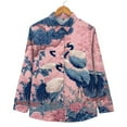 thumbnail image 7 of Chuancc Long Sleeve Blouse Long Sleeve Business Top Dressy Floral Printed Fall Outfits Full Sleeve Tops For Women Womens Long Sleeve Tops Dressy Casual Collared Shirts For Women Dark Purple S, 7 of 7
