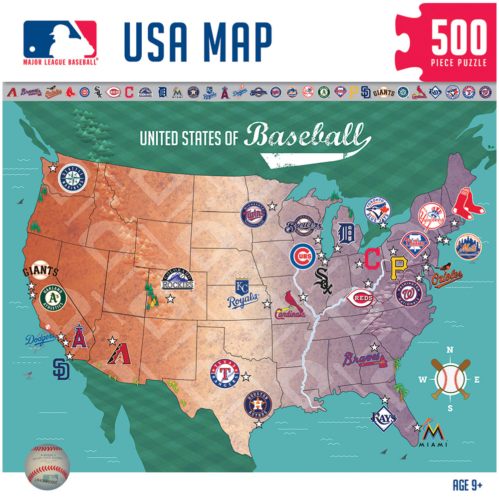 MasterPieces MLB Map Puzzle (500-Piece) - Walmart.com - Walmart.com