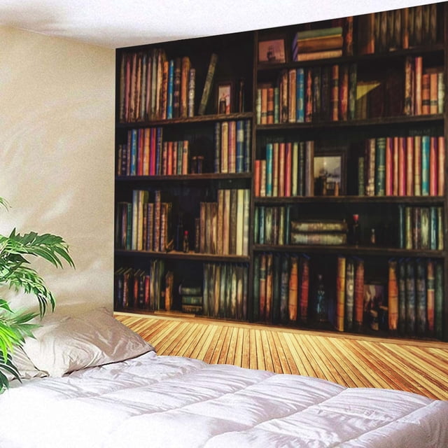 WRXMIJNHGSA Tapestries Under $10 Home Tapestry Wall Hanging Bookcase Pattern Retro Decorative Holiday Decorations