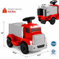 thumbnail image 2 of LAZY BUDDY 6V Kids Ride-on Truck, Battery Powered Ride on Toy Electric Car with Dual-Door Storage, LED Lights, 2 of 10