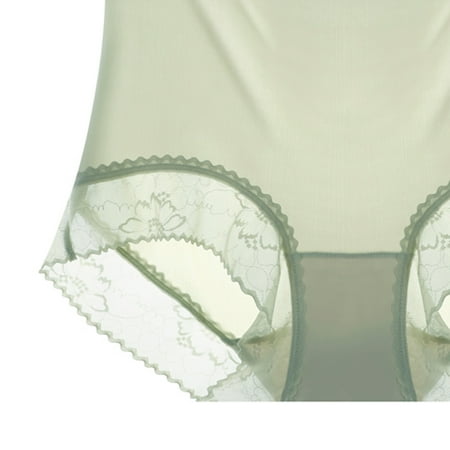 

CAICJ98 Lingerie For Women Women S Lingerie Underwear High Waist Briefs Cotton Bottom Fork Honeycomb Carry Buttock Belly In Green One Size