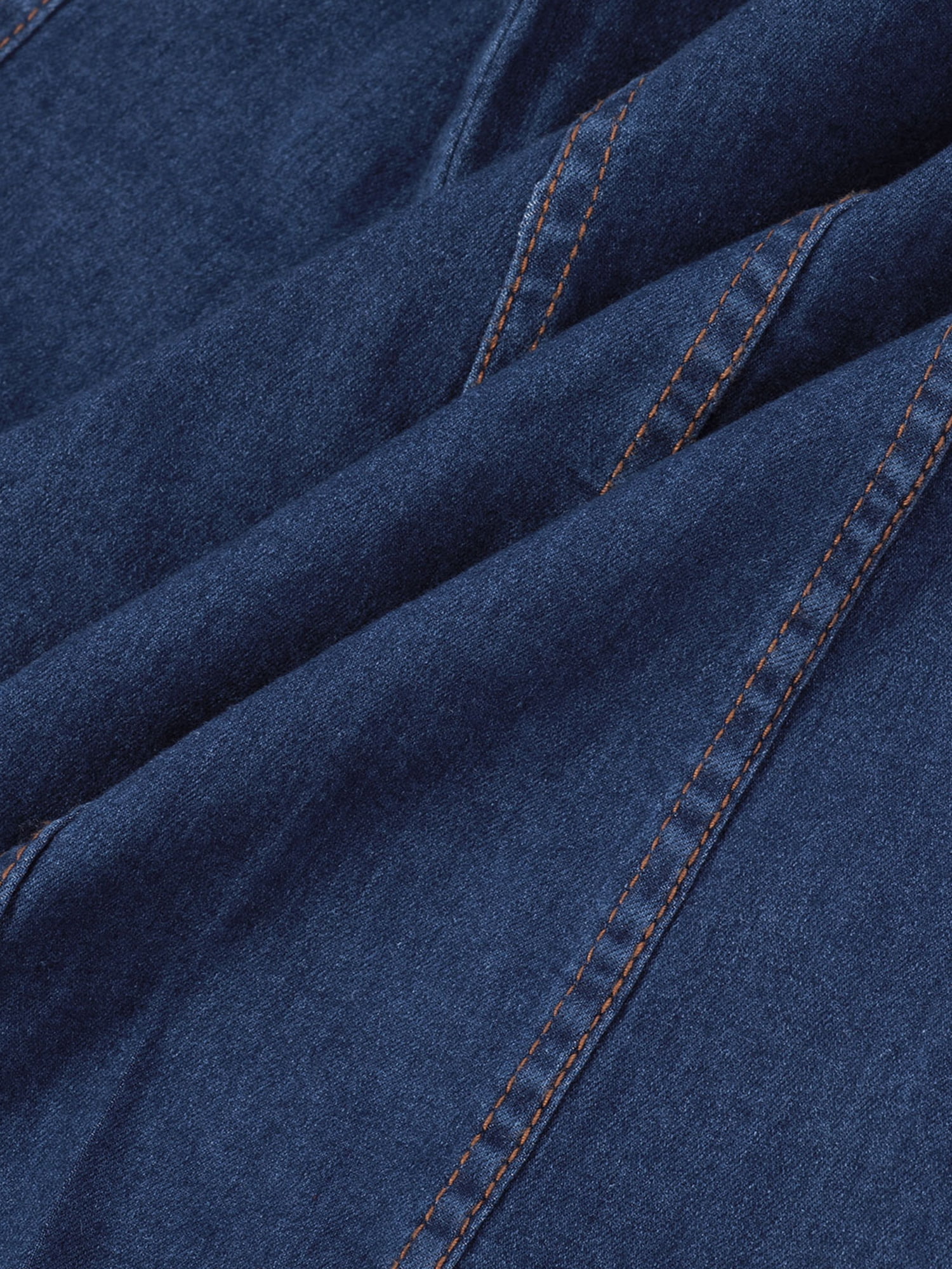 DARING DIVA 3/4 Sleeve Button Down Denim Shirt Dress L Blue