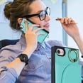 thumbnail image 3 of for iPhone 7/8/SE 2020/SE 2022 Crossbody Case with Card Holder for Women,360°Rotating Ring Kickstand,Magnetic Clasp, 3 Card Slots,Flip PU Leather Girl's Phone Wallet Casas for Ladies(Green), 3 of 17