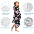 thumbnail image 7 of Pioneer Flower Floral Print Pattern Hooded Bath Towel，50"x30" for Ages 3 To 12 Kids, Quick Dry Lightweight Soft Microfiber Hood Beach Towel Cover Up for Kids, 7 of 7