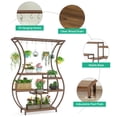 thumbnail image 6 of Tribesigns 6-Tier Plant Stand, 70.9" Tall Plant Shelf with 10 Hanging Hooks, Vase Shape Ladder Plant Stand, Multi-Purpose Plant Display Rack, 6 of 7
