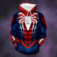 thumbnail image 2 of Adults Spider Graphic Hoodie, Loose Fit Long Sleeve Drawstring Hooded Pullover Sweatshirt with Pocket for Fall Winter Streetwear, Dark Blue, M, 2 of 4