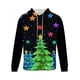 thumbnail image 4 of Sudadera con capucha para hombre, estilo casual, con cuello redondo, estampado de árbol de Navidad, manga larga, blusa de poliéster, 4 of 5