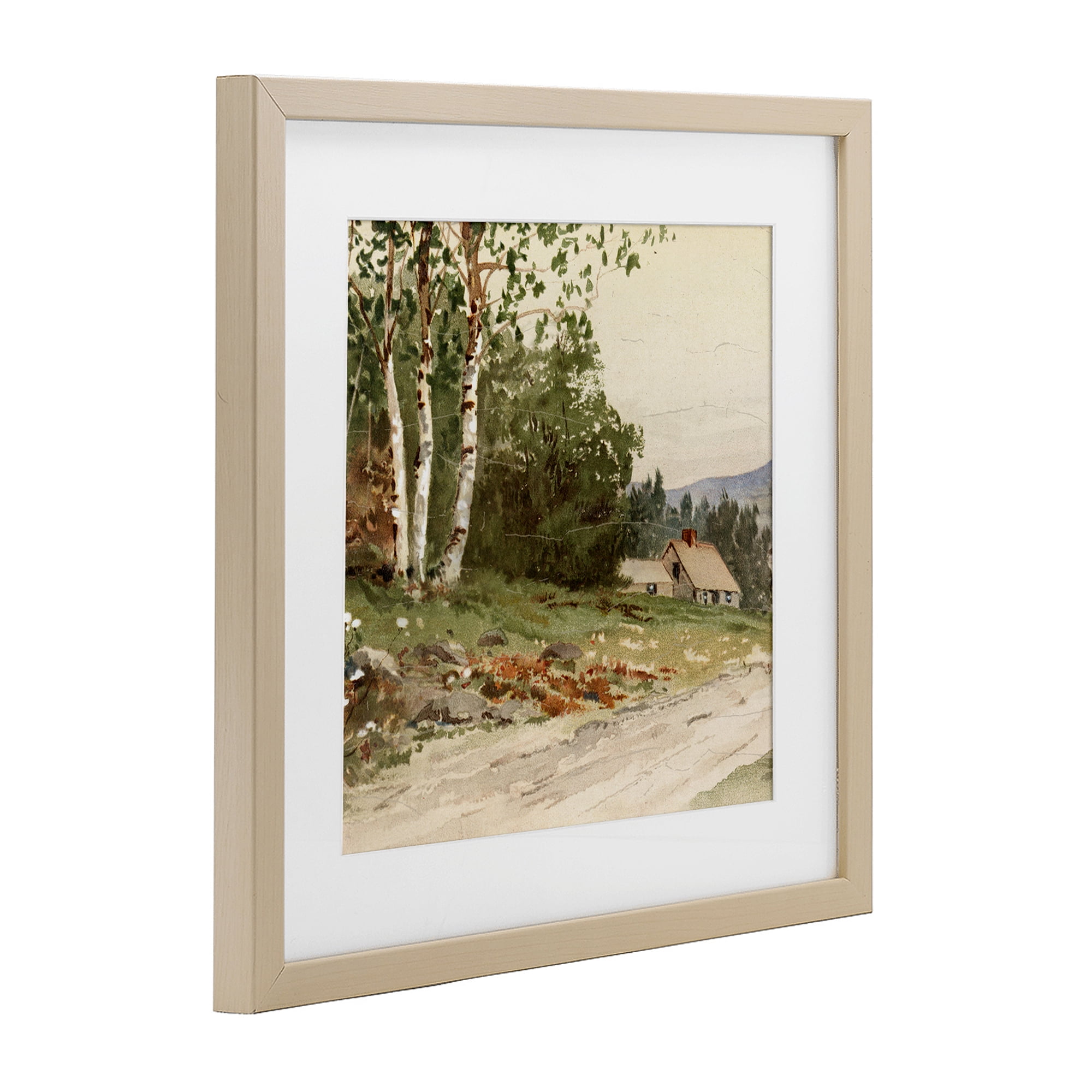 Stupell Industries Farm House Dirt Road Birch Framed Print Under Glass, design by Lula Bijoux & co.