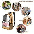 thumbnail image 5 of ZIATUBLES 17 Inch Clear Backpack, Heavy Duty Fabric & PVC Transparent Bag with Reinforced Strap, Large Capacity Ice Cream Waffle Cone Print See Through Bookbag for School, Work & Travel, 5 of 7