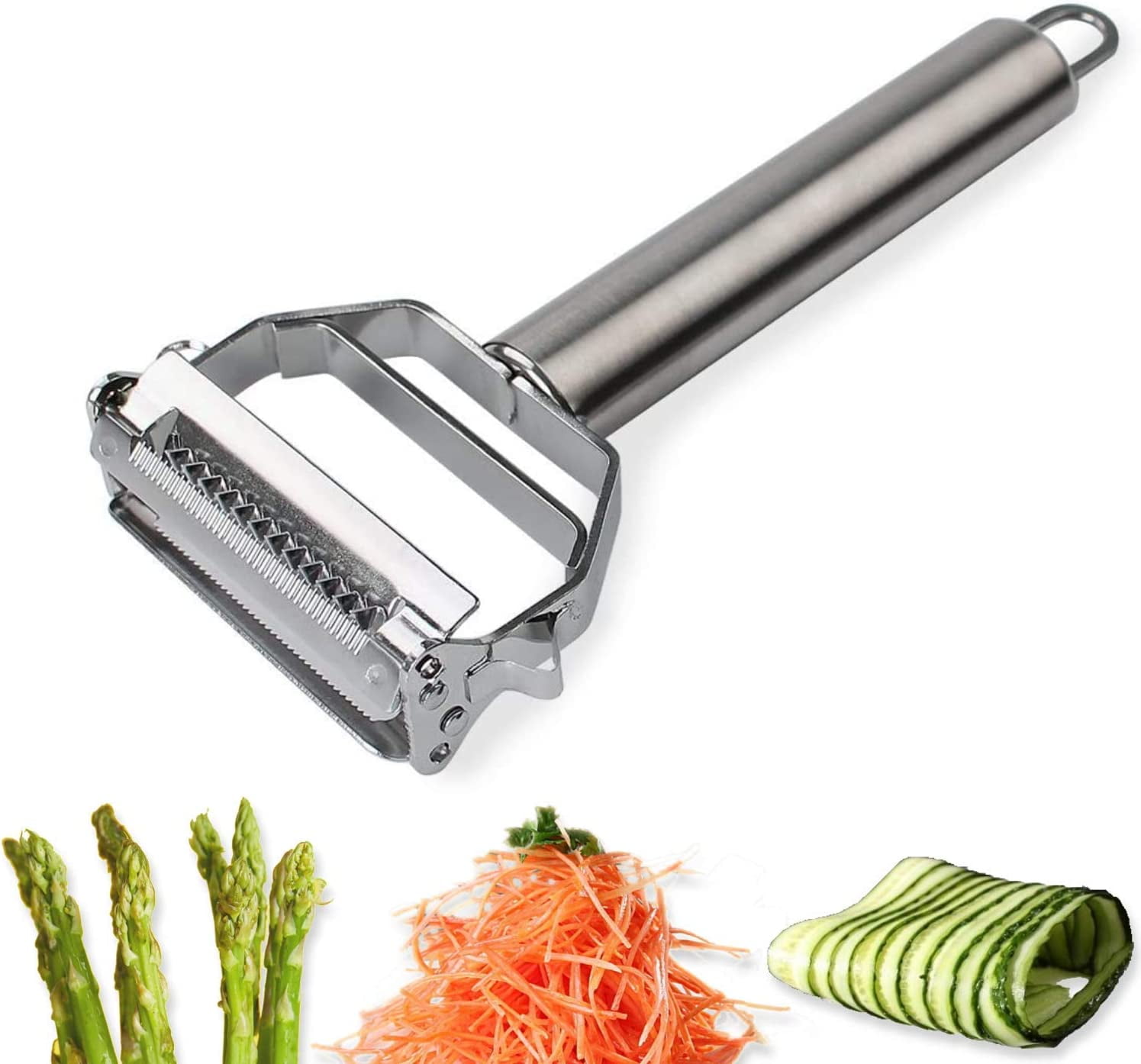  Best Utensils Multifunctional Julienne Tomato Peeler With  Serrated Blades 2 in 1 Stainless Steel Orange Peeler Potato Carrot  Vegetable Grater Kitchen Accessories, With Cleaning Brush : Home & Kitchen