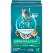 Purina ONE Sensitive Stomach, Sensitive Skin, Natural Dry Cat Food, Sensitive Skin & Stomach Formula - 3.5 lb. Bag
