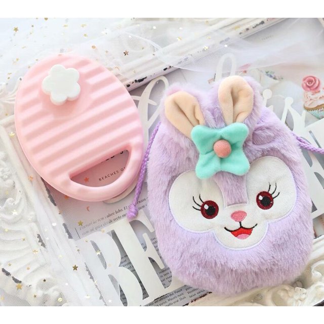 Disney Stitch Hot Water Bottle Soft Kawaii Winter Plush Warm Hand Bag Anime Cartoon Water Girl Student Portable Dormitory GiftSpot goods Gao Jinjia LED