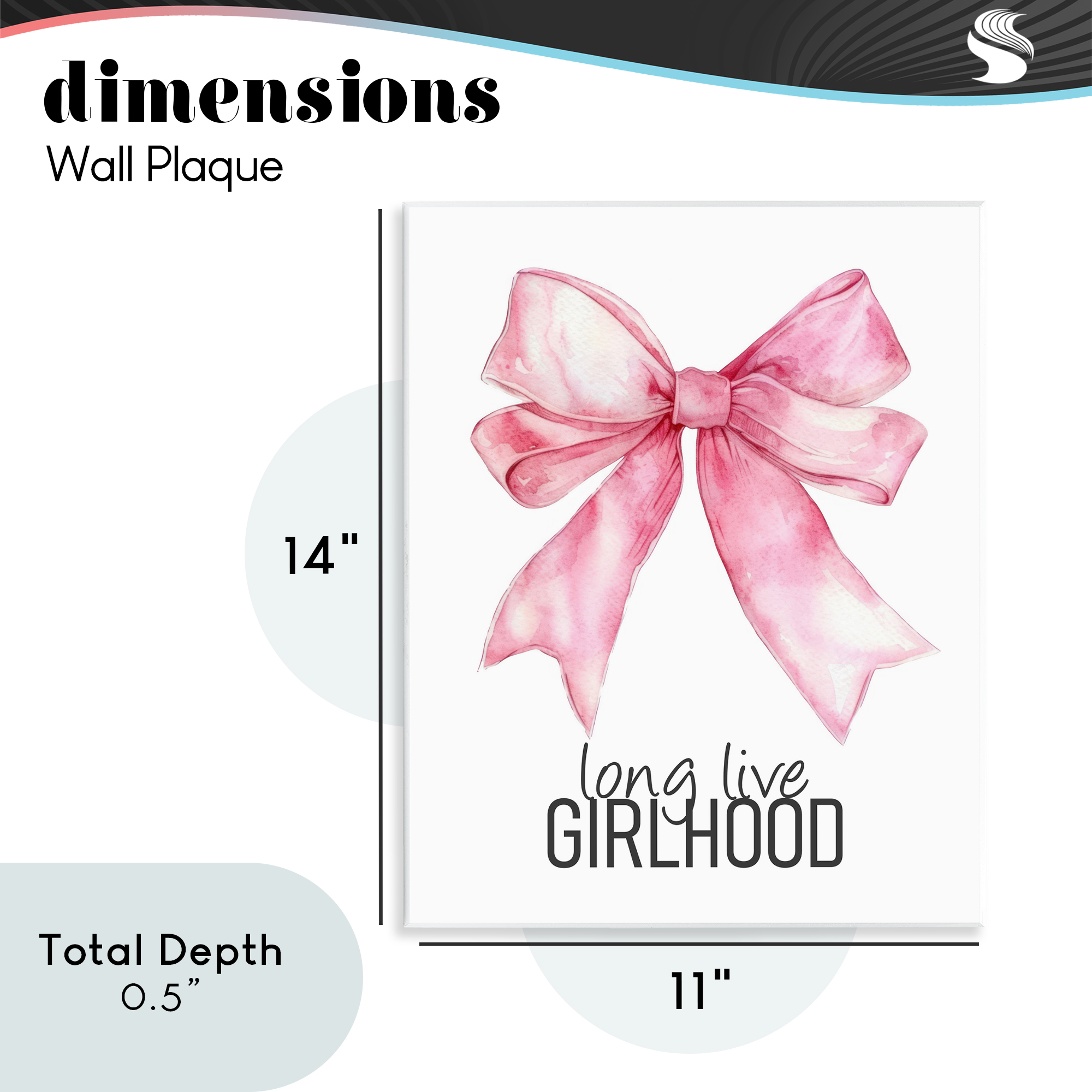 Long Live Girlhood Wall Plaque Art, design by Kim Allen