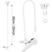 Cell Phone Holder,Universal Bedside Phone Stand,Lazy Bracket,Flexible Long Arms Clip Mount for iPhone X Samsung Galaxy in Bedroom Office Desk-White