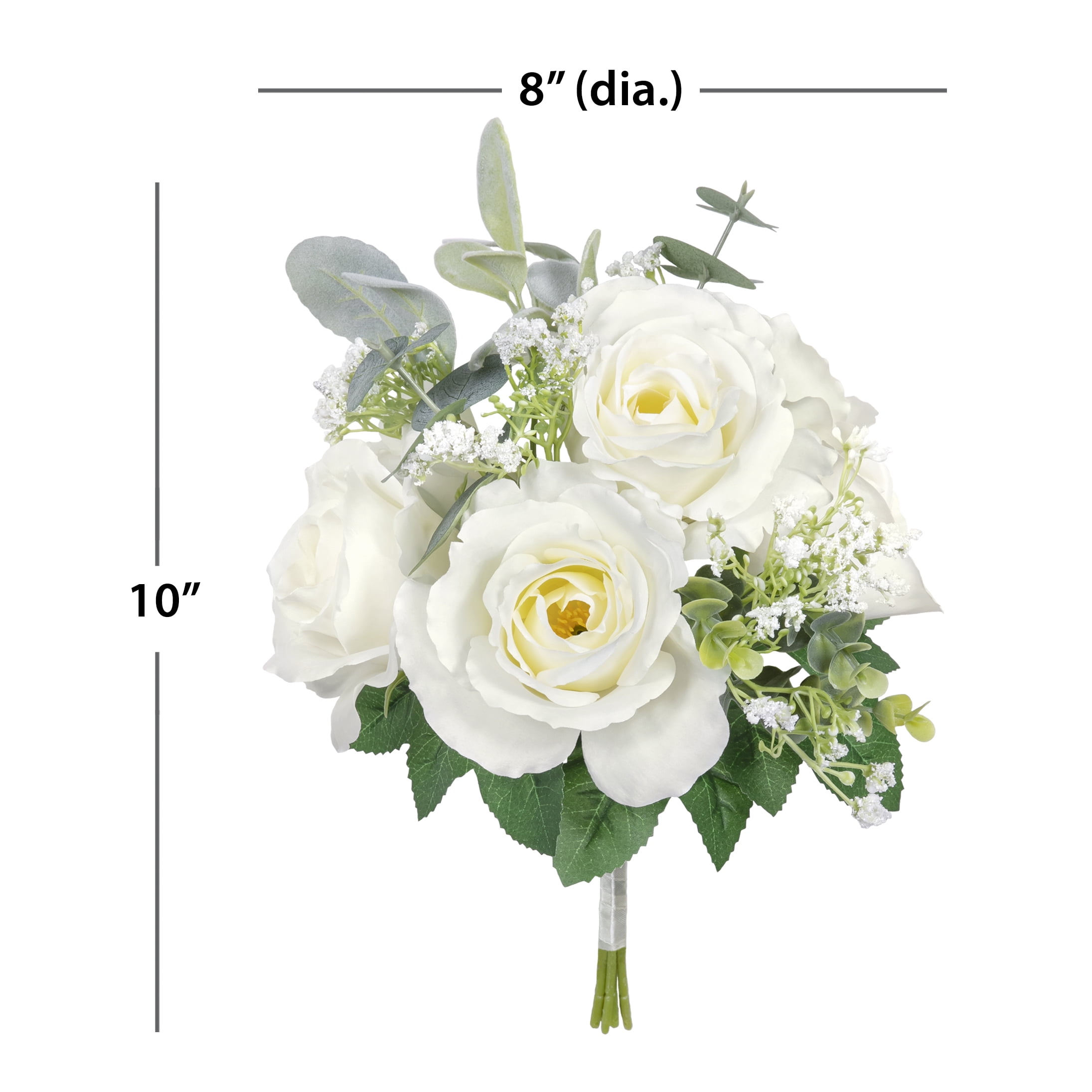 Mainstays Artificial Rose & Lamb's Ear Bundle