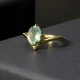 thumbnail image 5 of Natural Moss Agate Ring, 18K Gold over Silver Curved Ring for Women, 5 of 7