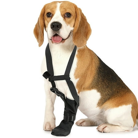 Dog Protective Boots for Injured Paws - Adjustable Recovery Dog Shoes with Anti-Slip Sole  Waterproof Design to Stop Licking - Comfortable Paw Protector for Indoor/Outdoor Use