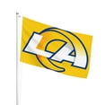 thumbnail image 2 of Rams Double Sided Flag 2x3FT There are two corns on each end of the left side Excluding flagpole, 2 of 8