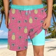 thumbnail image 2 of Glisme Boys Swim Shorts Versatile Swim Short With Stretch Liner And Color Lightweight Beach Swimwear Soft Playsuit Pink 7-8 Years, 2 of 4