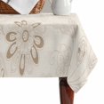 thumbnail image 4 of Brown Flowers Table Cloth Waterproof Tablecloths, Vintage Ethnic Tribal Floral Leaves Tablecloth Dining Table Cover for Kitchen Party Tabletop Outdoor, Rectangle Tablecloth 60x102 Inch, 4 of 9
